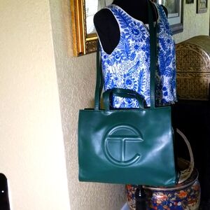 EUC Telfar Medium Shopping Bag- Dark Olive